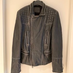 All Saints Cargo Biker Leather Jacket